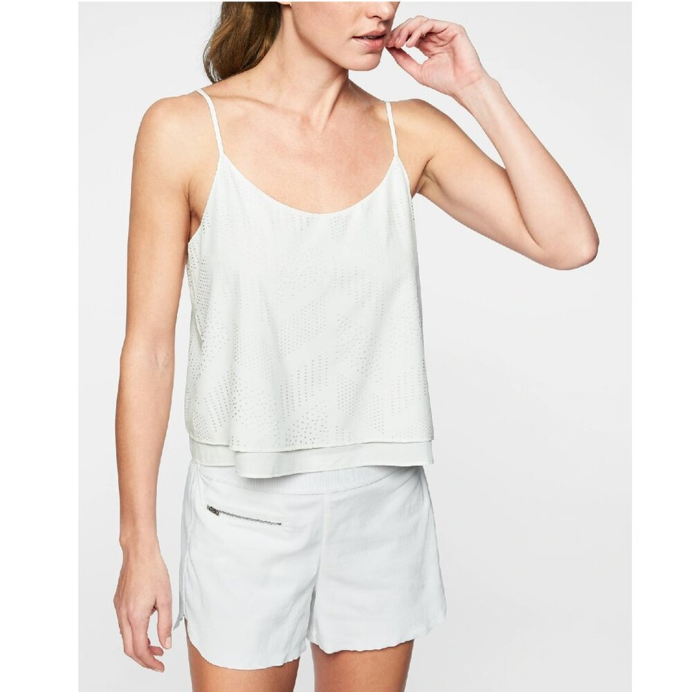 Athleta FWS Perforated Cami Tank, Sea Salt (Off White), Medium